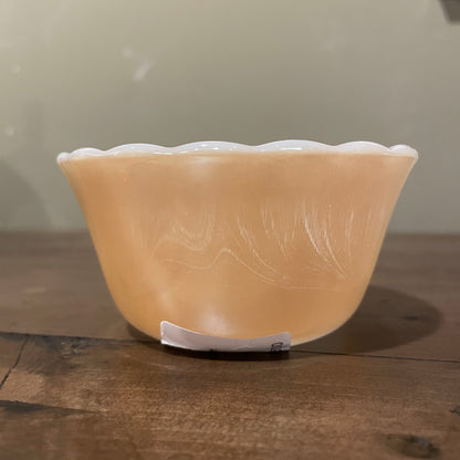 Fire King Peach Lustre Cup with Scalloped Rim SMALLS