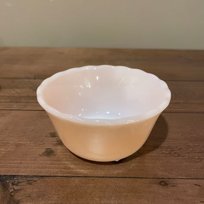 Fire King Peach Lustre Cup with Scalloped Rim SMALLS