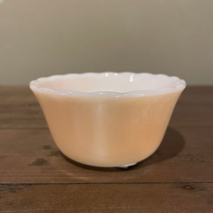 Fire King Peach Lustre Cup with Scalloped Rim SMALLS