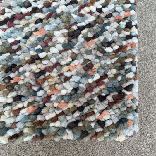 3x5 Multi-Color Wool Knotted Rug RUGS