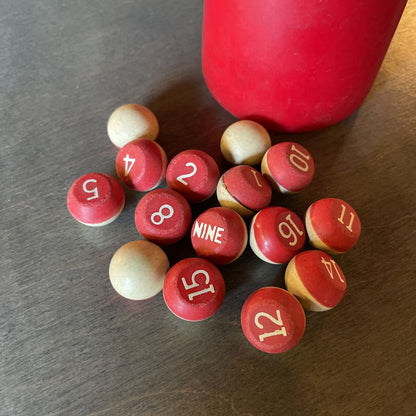 Vintage Pocket Billiards Game(shaker bottle & mini balls)