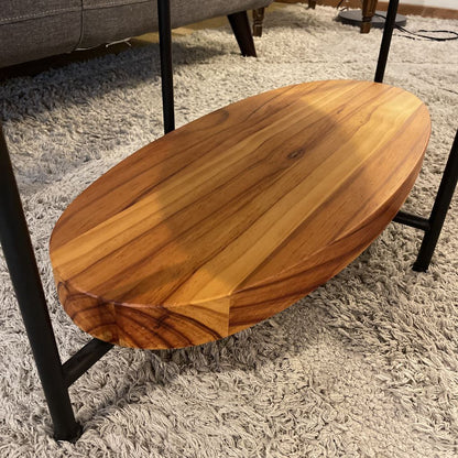 Madison Park White & Blonde 2 Tier Coffee Table