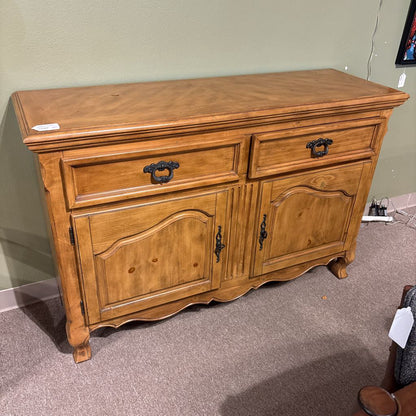 Contemporary Natural Wood Sideboard