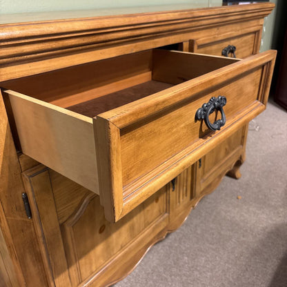 Contemporary Natural Wood Sideboard