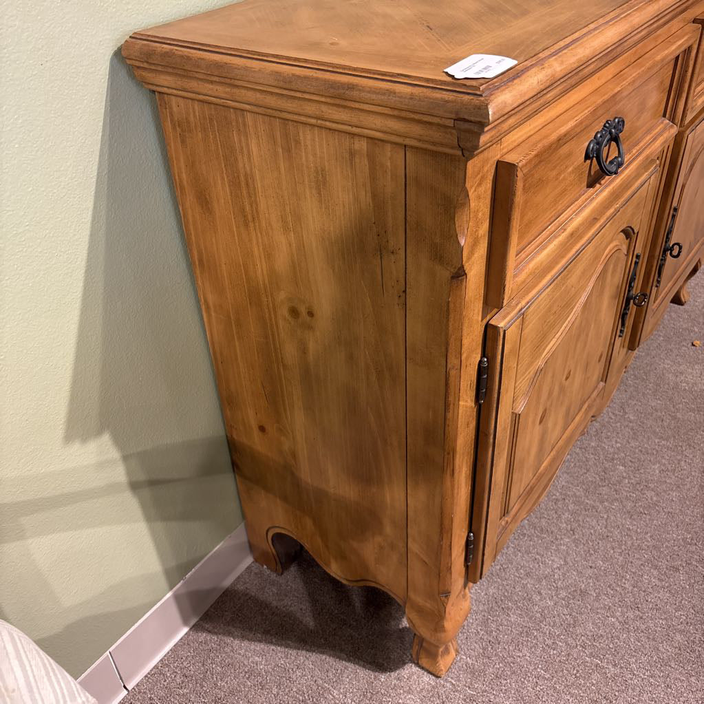 Contemporary Natural Wood Sideboard