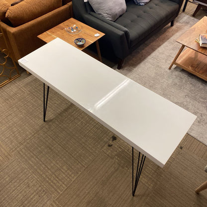 Modern White Hairpin Leg Console