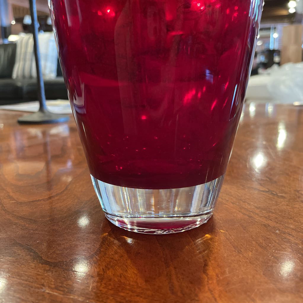 Deep Red Round Glass Vase SMALLS
