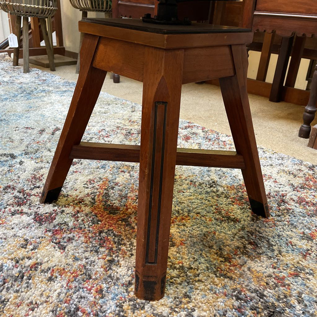 Arts & Crafts Antique Wood Piano Stool