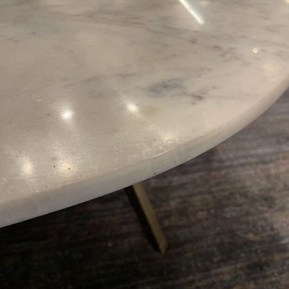Round Marble Top Coffee Table w/ Metal Legs