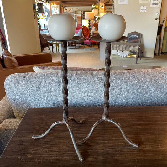 Metal Twist Candleholder SET OF 2
