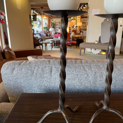Metal Twist Candleholder SET OF 2