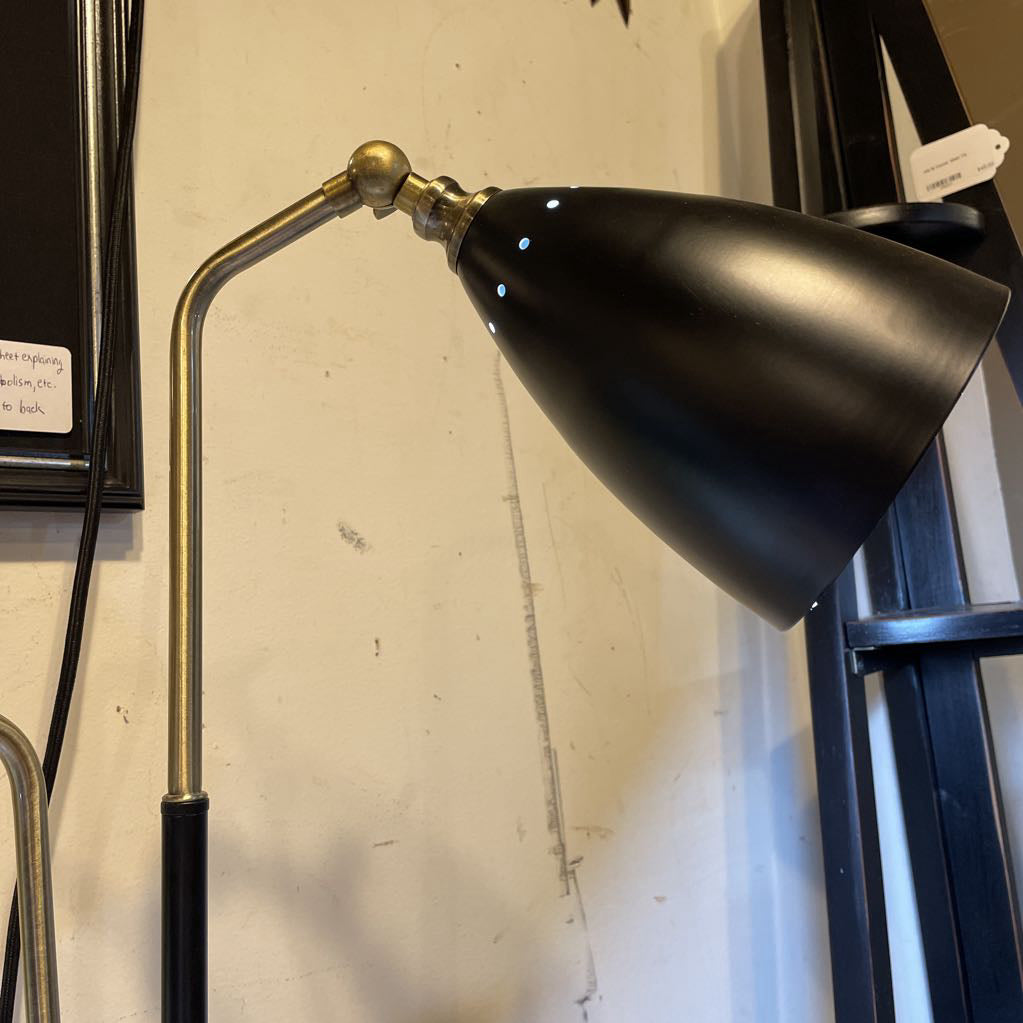 Black & Matte Gold 2 Bullet Light Desk Lamp