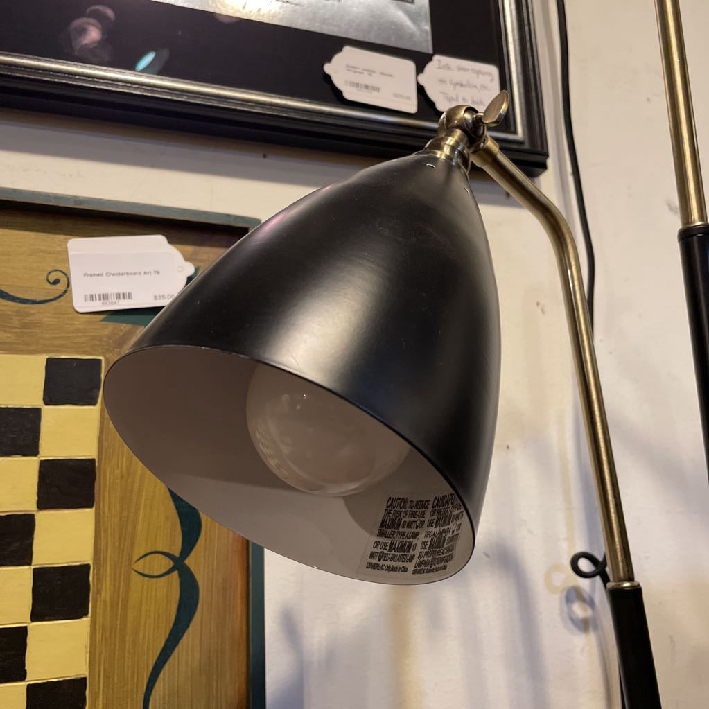 Black & Matte Gold 2 Bullet Light Desk Lamp