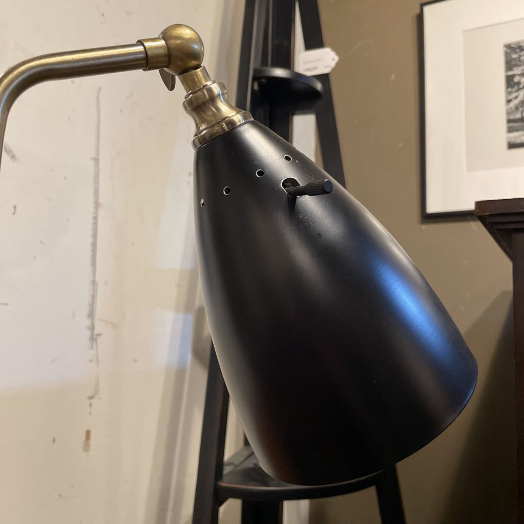 Black & Matte Gold 2 Bullet Light Desk Lamp