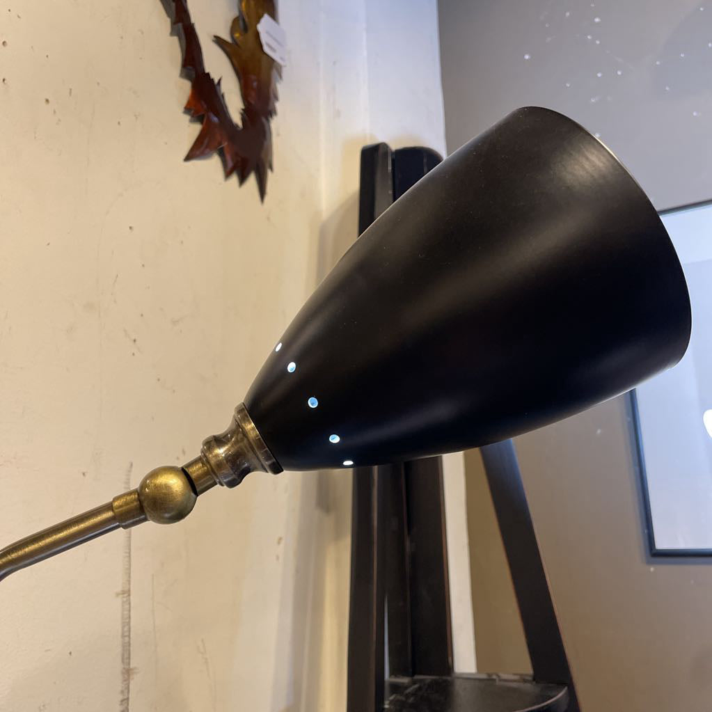 Black & Matte Gold 2 Bullet Light Desk Lamp