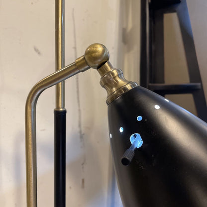 Black & Matte Gold 2 Bullet Light Desk Lamp