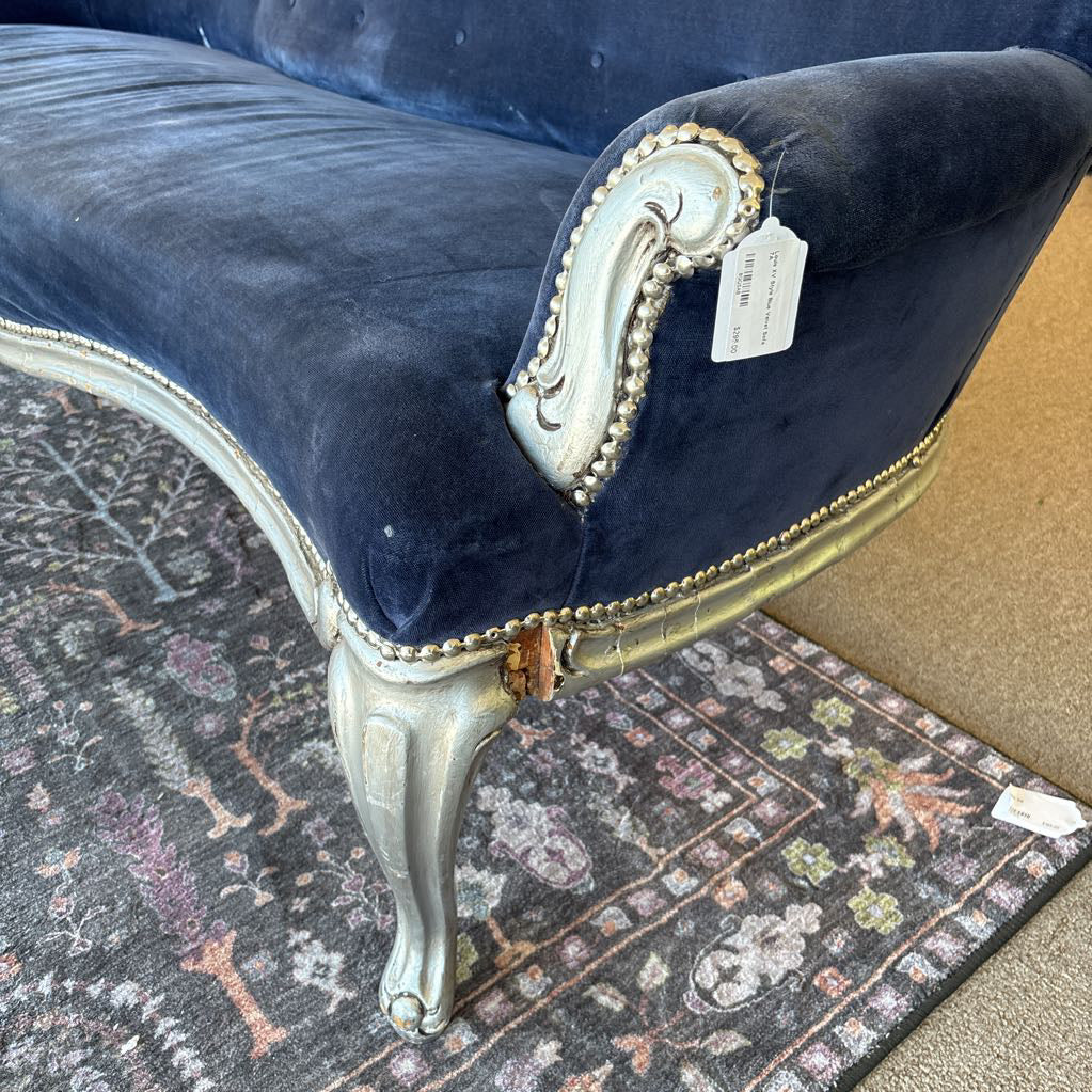Louis XV Style Blue Velvet Sofa U SOFAS