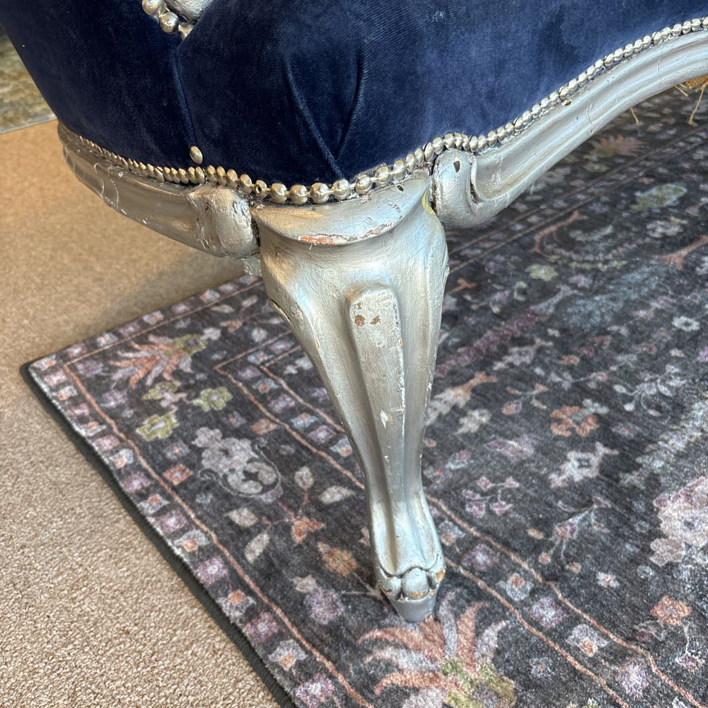 Louis XV Style Blue Velvet Sofa U SOFAS