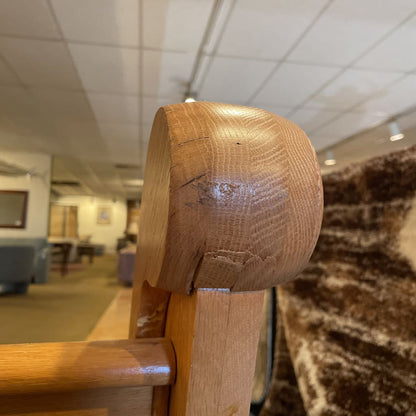 Sloped Arm Red Upholstry Church Pew/Bench