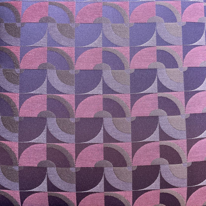Purple Patterned Swivel Accent Chair