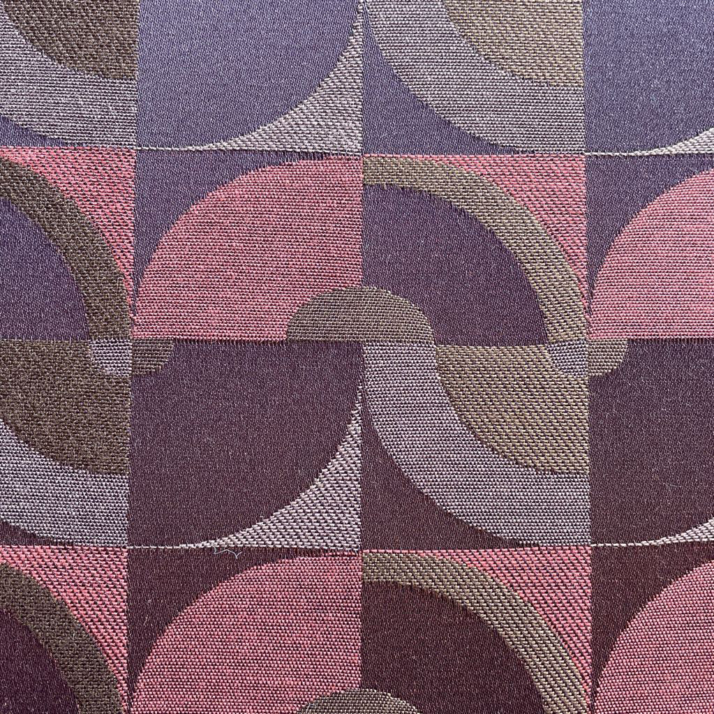 Purple Patterned Swivel Accent Chair