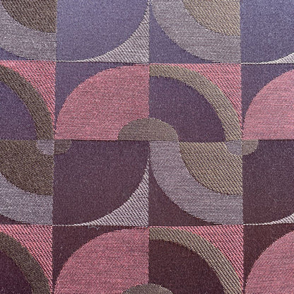 Purple Patterned Swivel Accent Chair