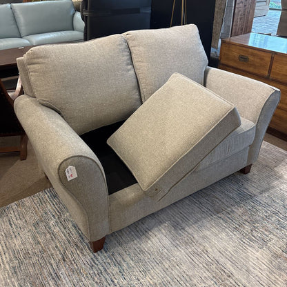 Contemporary Grey 2 Seat Loveseat