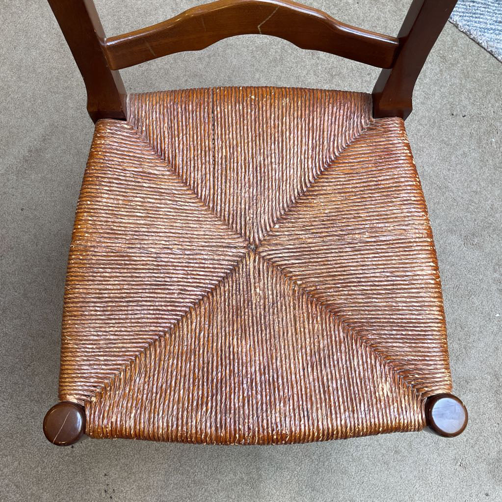 French Country Woven Seat Dining Chairs SET of 8