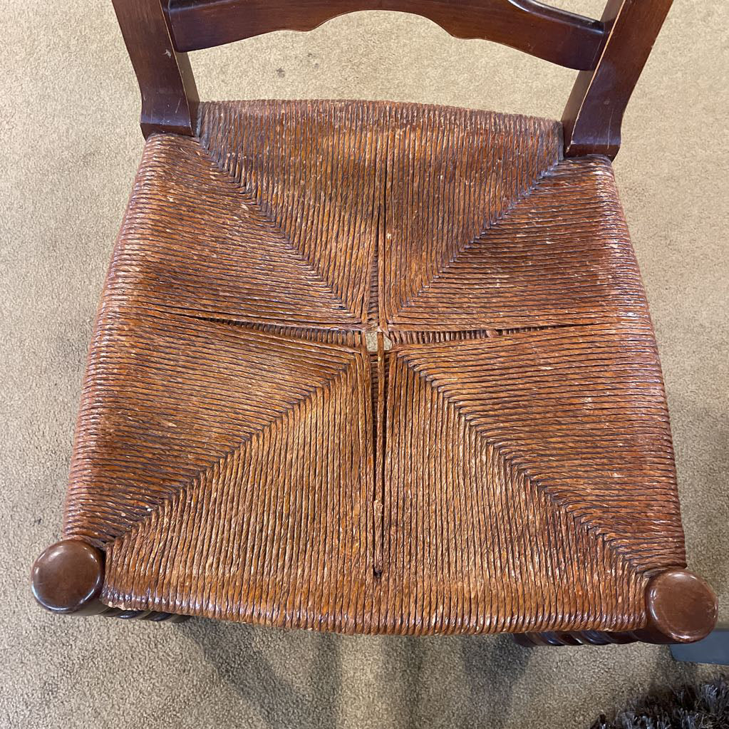 French Country Woven Seat Dining Chairs SET of 8