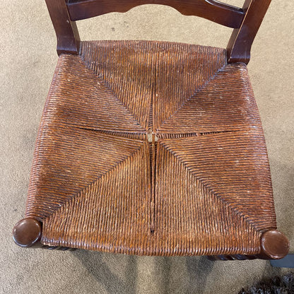 French Country Woven Seat Dining Chairs SET of 8