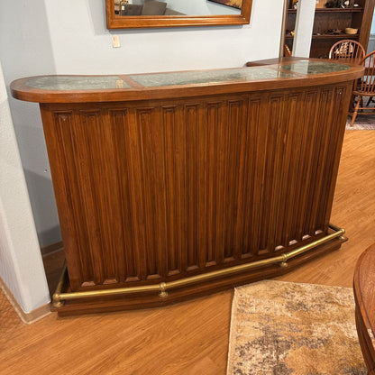 Custom Made Teak Bar w/Jade Top