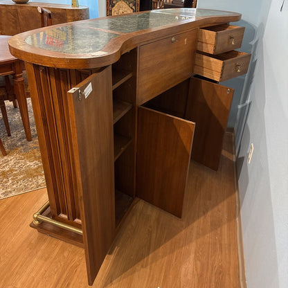 Custom Made Teak Bar w/Jade Top