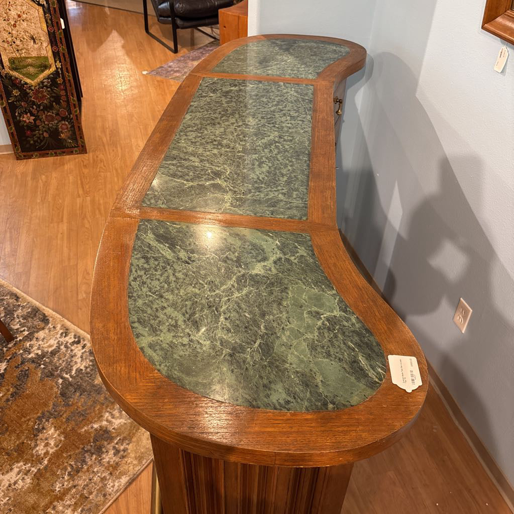 Custom Made Teak Bar w/Jade Top
