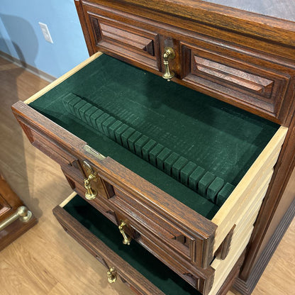 Custom Made Teak Cutlery Cabinet