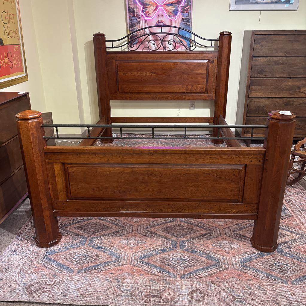 Lexington Solid Cherry Wood Queen Bed Frame