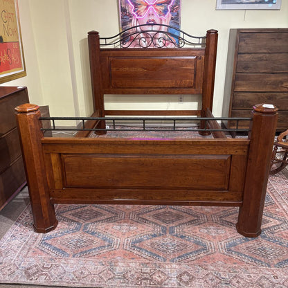 Lexington Solid Cherry Wood Queen Bed Frame