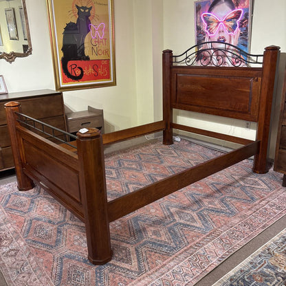 Lexington Solid Cherry Wood Queen Bed Frame