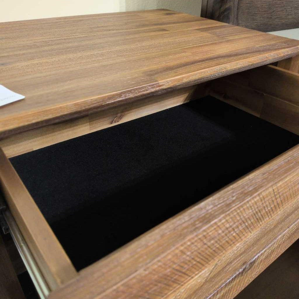 Brushed Pecan 2 Drawer Nightstand C NIGHTSTANDS