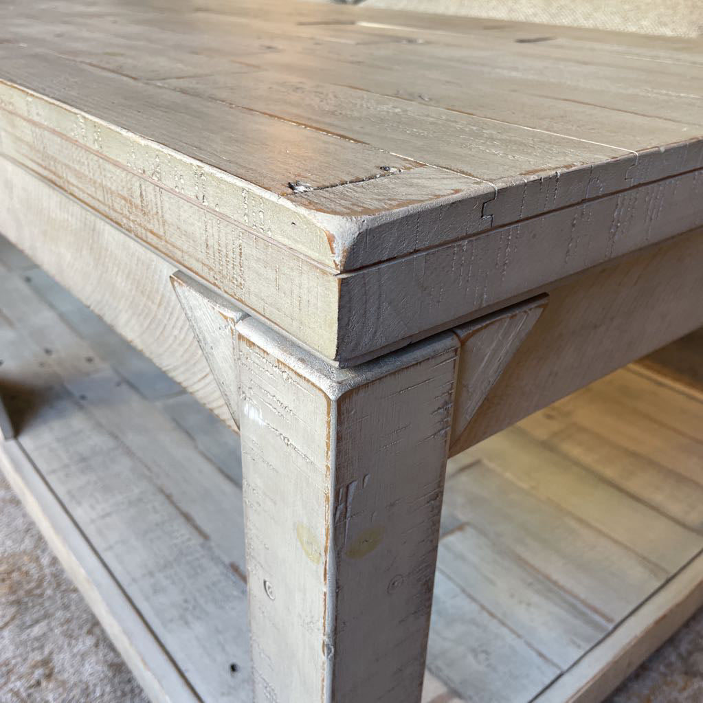 Rustic White Wash Lift Top Coffee Table C COFFEE TABLES