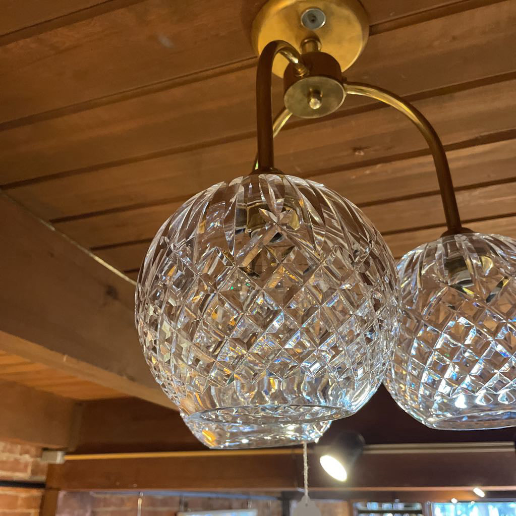Waterford Crystal 3 Globe Flush Mount Pendant Light LAMPS