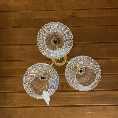 Waterford Crystal 3 Globe Flush Mount Pendant Light LAMPS