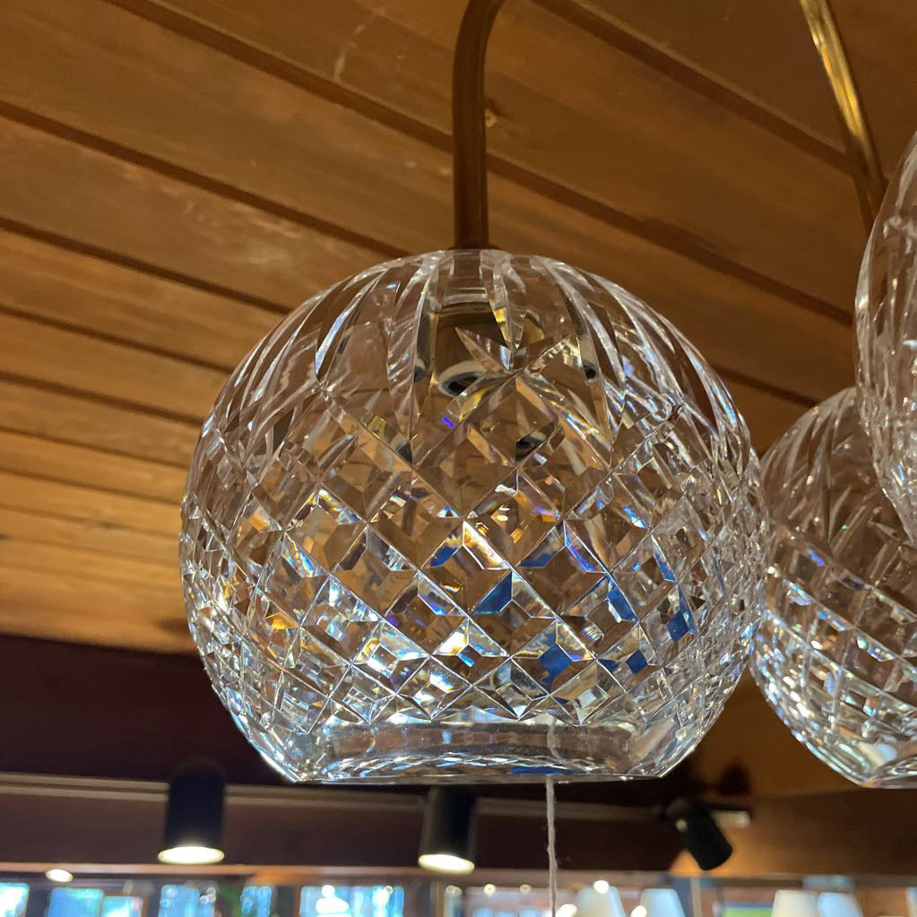 Waterford Crystal 3 Globe Flush Mount Pendant Light LAMPS