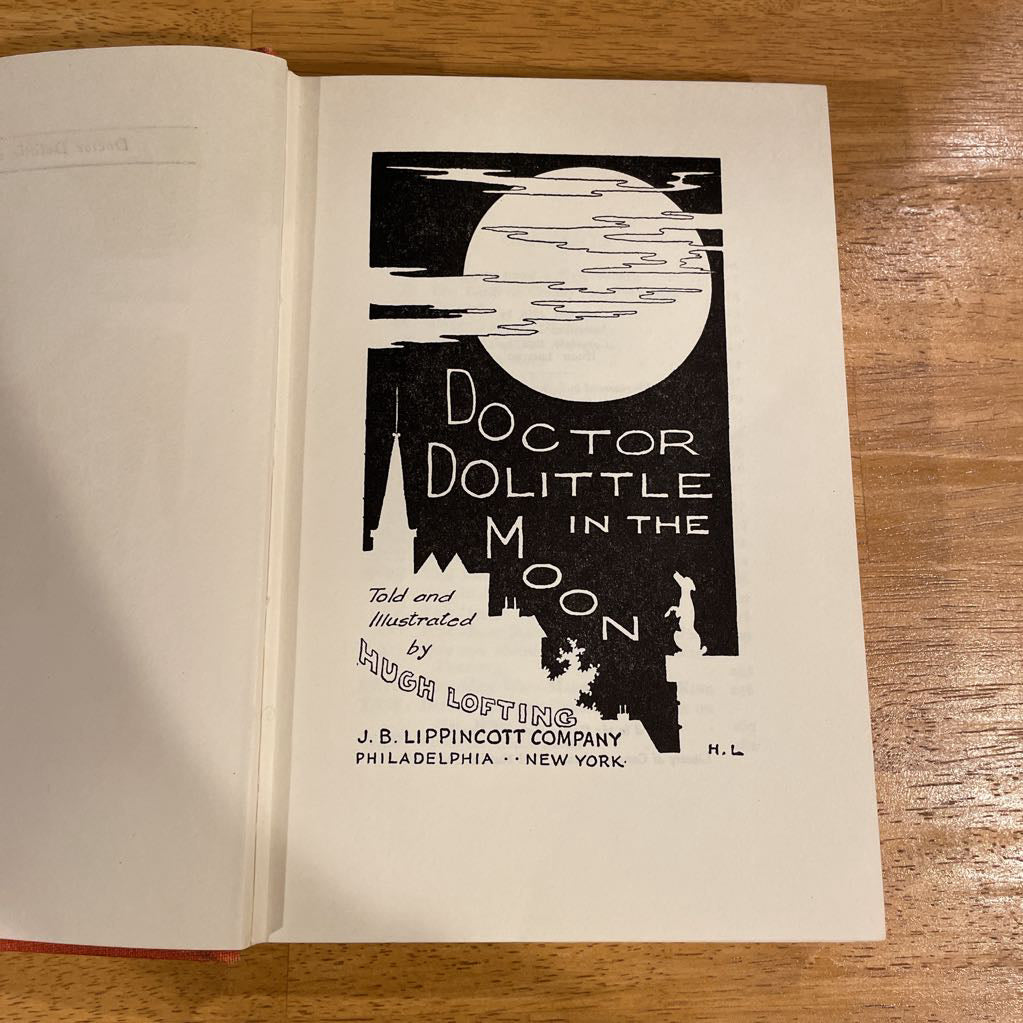 Dr. Dolittle in the Moon Book 1956 Edition