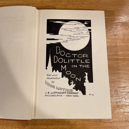 Dr. Dolittle in the Moon Book 1956 Edition