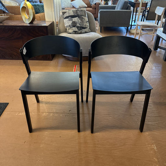 Aldo Dining Chair - Black set of 2 (Hoft Home) C DINING CHAIRS