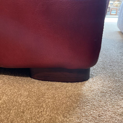 Red Leather Seat and a Half U ACCENT CHAIRS