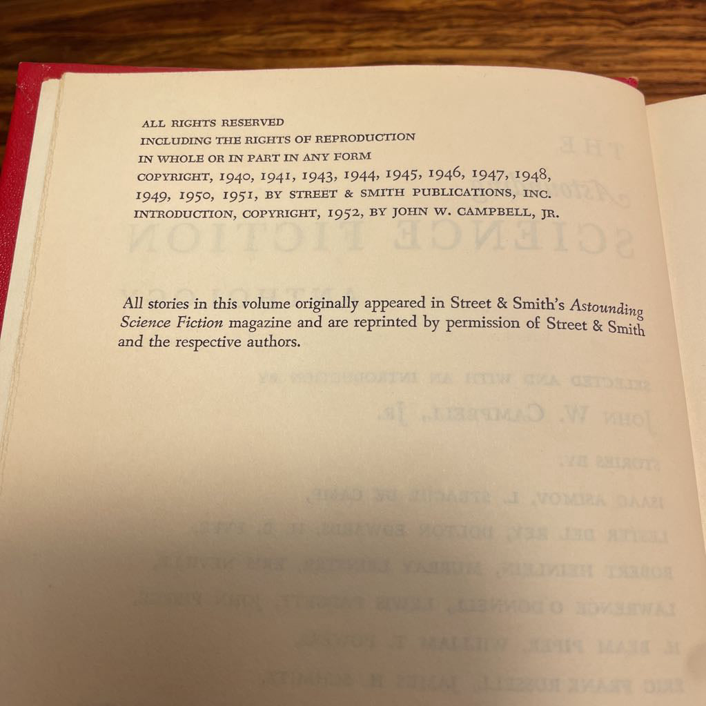 Vintage Sci Fi Anthology Book UNIQUE FINDS