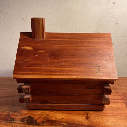 Log Cabin Wooden Bank