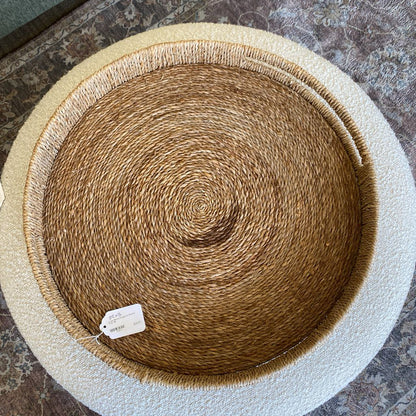 Large Round Seagrass Basket Tray