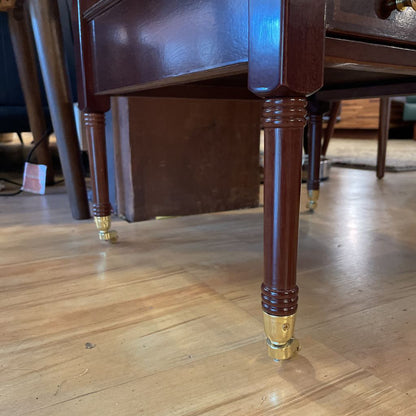 Mahogany Regency End Table w/ Gold Accents C SIDE TABLES